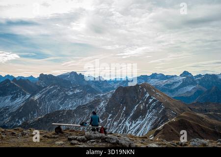 Berglandschaften rund um das Nebelhorn, Allgäuer Alpen, Deutschland Stockfoto