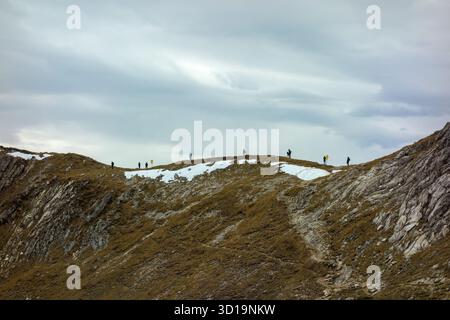 Berglandschaften rund um das Nebelhorn, Allgäuer Alpen, Deutschland Stockfoto
