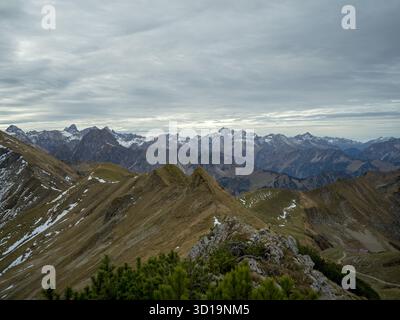 Berglandschaften rund um das Nebelhorn, Allgäuer Alpen, Deutschland Stockfoto