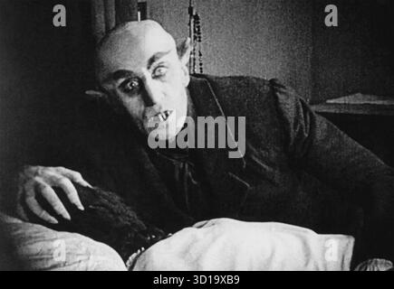NOSFERATU - Eine HORRORSINFONIE aus dem Jahr 1922 Prna Stummfilm mit Max Schreck als Graf Orlok Stockfoto