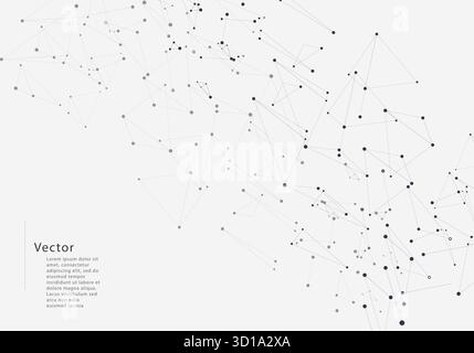 Verbindungsleitungen und Punkte Stock Vektor