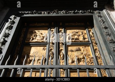 Das Paradies, das Haupttor des Baptisteriums von Florenz (Battistero di San Giovanni), Stockfoto