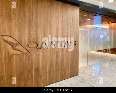 Qantas International Lounge London Heathrow Stockfoto
