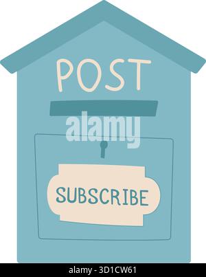 Mailbox Postfach-Nachricht Abonnieren Stock Vektor