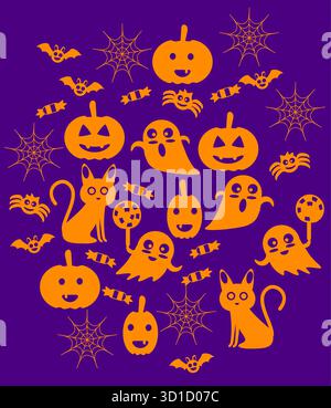 Halloween-Muster-Set Stock Vektor
