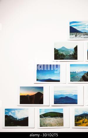 Landschaftlich reizvolles Wanderfoto auf weißem Hintergrund Stockfoto