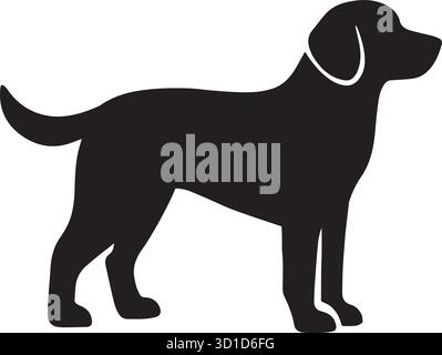 Eine schöne Hundeillustration Vektor Silhouette Stock Vektor