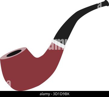 Pfeifentabak auf einer weißen Hintergrundvektorillustration Stock Vektor