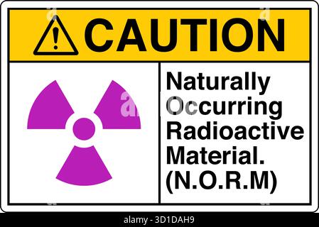 Nach ISO 7010 registrierte Sicherheitszeichen für „Achtung: Radioaktives Material“ sind standardisierte Symbole, die vor Strahlengefahren in bestimmten Bereichen warnen Stock Vektor