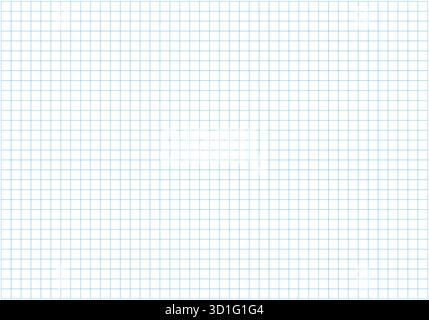 Blaues Raster gepunktete Textur auf weiß. Typografische Vorlage für die Produktion von Notizbüchern. Mathematisches gestricheltes blaues Gittermuster. Breites quadratisches blaues Raster Stock Vektor