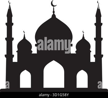 moscheeillustration Vektor Silhouette Stock Vektor