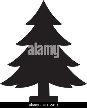 Eine schöne Baumillustration Vektor-Silhouette Stock Vektor