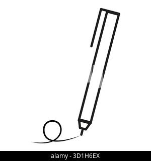 Stift-Symbol. Kreativer Vektor schreiben. Abbildung des Zeichenwerkzeugs. Signatur des digitalen Tablets. Stock Vektor