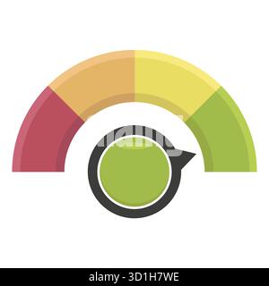 Symbol für Leistungsanzeige. Symbol für Messanzeige. Dashboard-Analyseelement. Abbildung des Vektorberichts. Stock Vektor