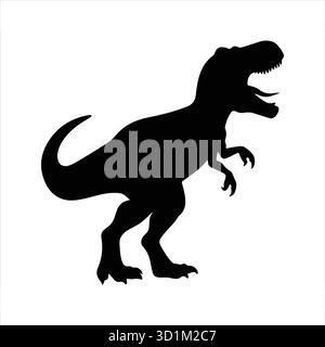 Silhouette von t rex. Vektorillustration von Dinosauriern. Stock Vektor