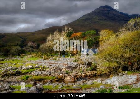 Ben Buie auf der Isle of Mull von Traigh an Tamarain am Loch Bute, Schottland Stockfoto