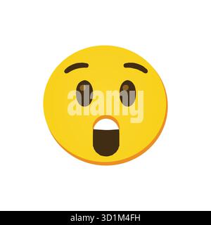 Erstauntes Gesichtsvektor-Emoji. Stock Vektor