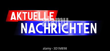Neuigkeiten im deutschen Banner - 3D-Illustration Stockfoto