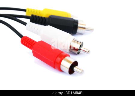 Audio- und Videoanschluss Stockfoto