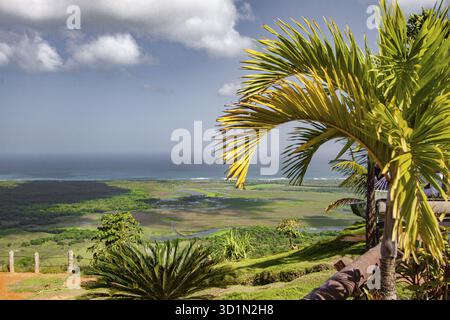 Panorama der Aussicht von der Höhe der Montana Redonda in der Dominikanischen Republik Stockfoto