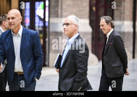 Antwerpen, Belgien. Oktober 2025. AUFMERKSAMKEIT REDAKTEURE: FOKUSBERICHTERSTATTUNG, VERTEILUNG ANGEFORDERT AN DEN CEO Jacques Vandermeiren des BELGA Port of Antwerpen, Foto während eines Pressespreches von SynPet Technologies, Hafen Antwerpen-Brügge und Euroports über ein Kunststoffrecyclingprojekt am Mittwoch, den 29. Oktober 2025 im Havenhuis in Antwerpen. BELGA FOTO TOM GOYVAERTS Credit: Belga Nachrichtenagentur/Alamy Live News Stockfoto