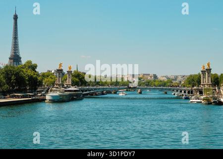 Multiples Points de vue de la Tour Eiffel, Paris, Frankreich Stockfoto