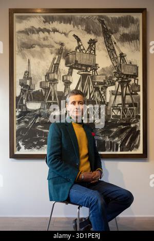 Edinburgh, Schottland, Großbritannien. Oktober 2025. Der Künstler und Fernsehsender Lachlan Goudie hat eine neue Ausstellung mit dem Titel: From the Forest to the Forge in der Scottish Gallery, Dundas Street, Edinburgh, EH3 6HZ. Die Ausstellung wird vom 30. Oktober bis 22. November 2025 eröffnet. Fotos: Pako Mera/Alamy Live News Stockfoto