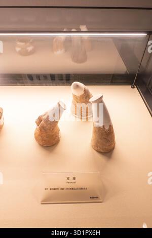 XiaPu Fujian China-14. August 2025: Sockel im XiaPu Museum. Stockfoto