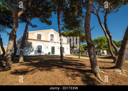 Die Sanitärbefestigung Lazareto de Maó (Krankenhaus Maó), Menorce, Spanien Stockfoto