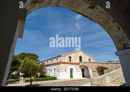 Die Sanitärbefestigung Lazareto de Maó (Krankenhaus Maó), Menorce, Spanien Stockfoto