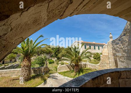 Die Sanitärbefestigung Lazareto de Maó (Krankenhaus Maó), Menorce, Spanien Stockfoto