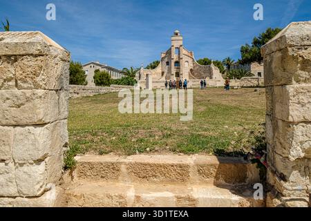 Die Sanitärbefestigung Lazareto de Maó (Krankenhaus Maó), Menorce, Spanien Stockfoto