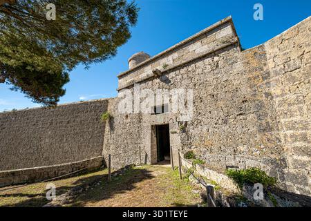 Die Sanitärbefestigung Lazareto de Maó (Krankenhaus Maó), Menorce, Spanien Stockfoto