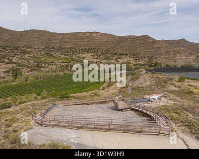 Dinosaurierspuren, die Peladillo-Ära-Ichnites-Deponie, Igea, La Rioja, Spanien, Europa Stockfoto