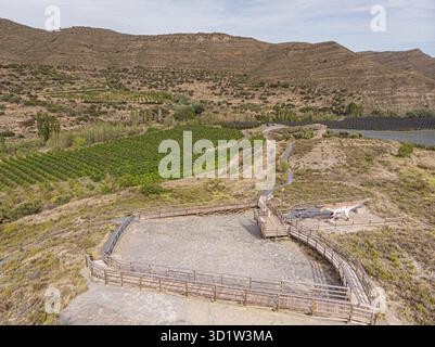 Dinosaurierspuren, die Peladillo-Ära-Ichnites-Deponie, Igea, La Rioja, Spanien, Europa Stockfoto