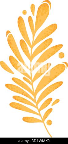 Gewürz-Produkt mit saisonalem Geschmack, Herbstkost isoliert auf weißem Hintergrund. Herbstlich köstliches süßes Dessert oder Gebäck. Moderne bunte Vektor-Illustraten Stock Vektor