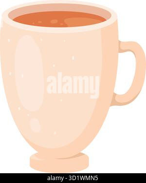 Kürbisgewürz saisonales aromatisiertes Produkt, Getränketasse, Tasse isoliert auf weißem Hintergrund. Herbstlich köstliche süße Desserts oder Gebäck. Modernes farbenfrohes vecto Stock Vektor