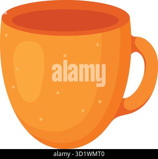 Kürbisgewürz saisonales aromatisiertes Produkt, Getränketasse, Tasse isoliert auf weißem Hintergrund. Herbstlich köstliche süße Desserts oder Gebäck. Modernes farbenfrohes vecto Stock Vektor