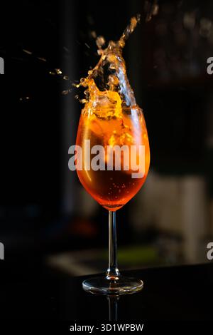 Aperol Spritz Cocktail Nahaufnahme Stockfoto