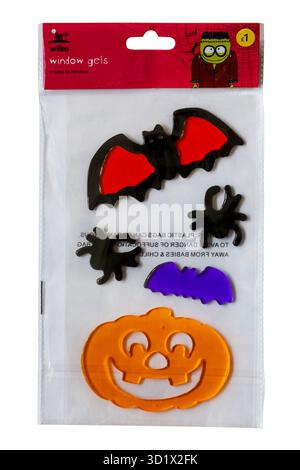 Halloween-Fenster-Gele isoliert auf weißem Hintergrund Stockfoto
