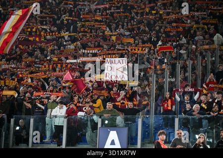 Stadio Olimpico, Rom, Italien. Oktober 2025. Fußball der Serie A; Roma versus Parma; Romas Fans Credit: Action Plus Sports/Alamy Live News Stockfoto