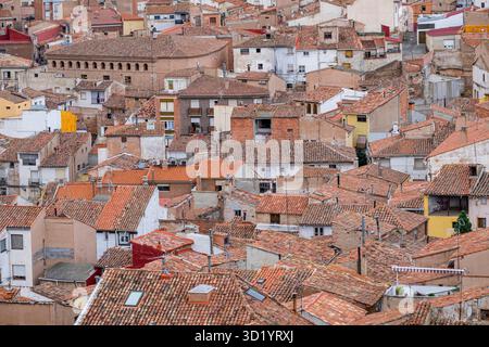 Dächer von Häusern, Arnedo, La Rioja, Spanien, Europa Stockfoto