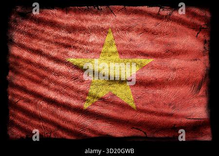 Vietnam-Flagge, Grunge-Textur Stockfoto