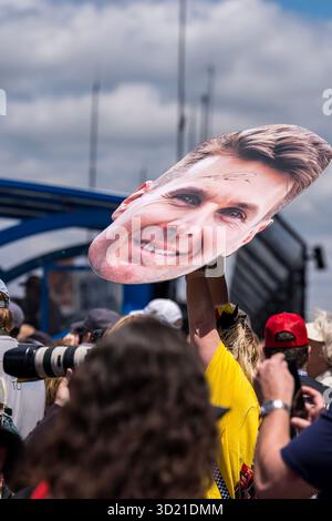 NTT INDYCAR SERIE 2025: 109. Lauf der Indianapolis 500 Race Fans Stockfoto