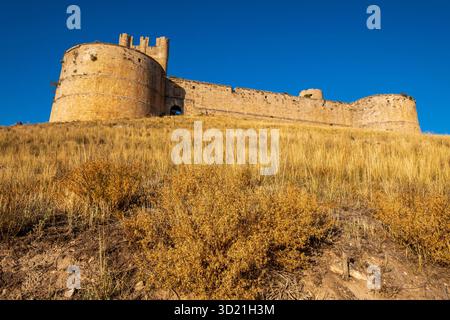 Burg aus dem 15. Jahrhundert, Berlanga de Duero, Soria, autonome Gemeinde Kastilien und León, Spanien, Europa Stockfoto