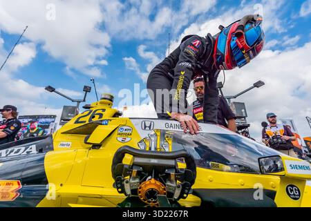 NTT INDYCAR SERIE 2025: Bommarito Automotive Group 500 Colton Herta Stockfoto