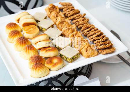 Baklava Desserts aus dem Nahen Osten für luxuriöse Partys mit Catering Stockfoto