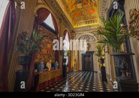 GENUA, ITALIEN, 14. SEPTEMBER 2024 - das Innere des Palastes Angelo Giovanni Spinola in Genua, Italien Stockfoto