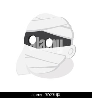 3D Isometrischer flacher Satz Halloween Gesichtsmasken, Karnevalskostüme. Punkt 1 Stockfoto