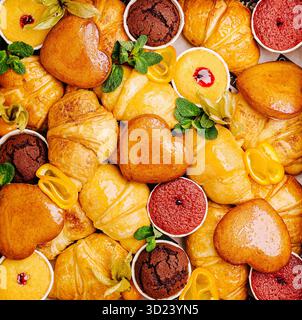 Leckereien in einer festlichen Box für Ihre Feier! Stockfoto
